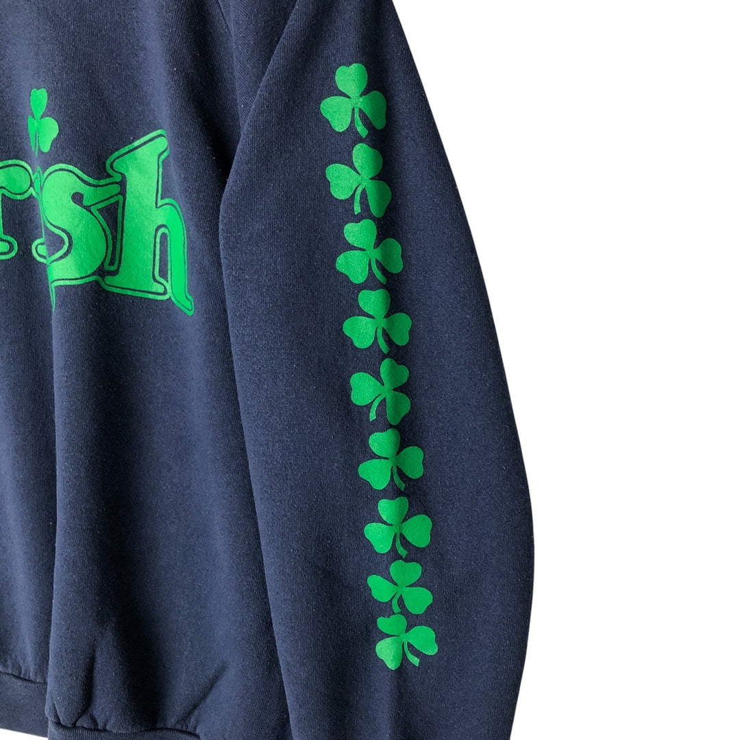 90'S Fruit of the Loom College Sweatshirt, Made in USA, Men's Size L, Vintage cotton navy blue type Vintage Second Hand