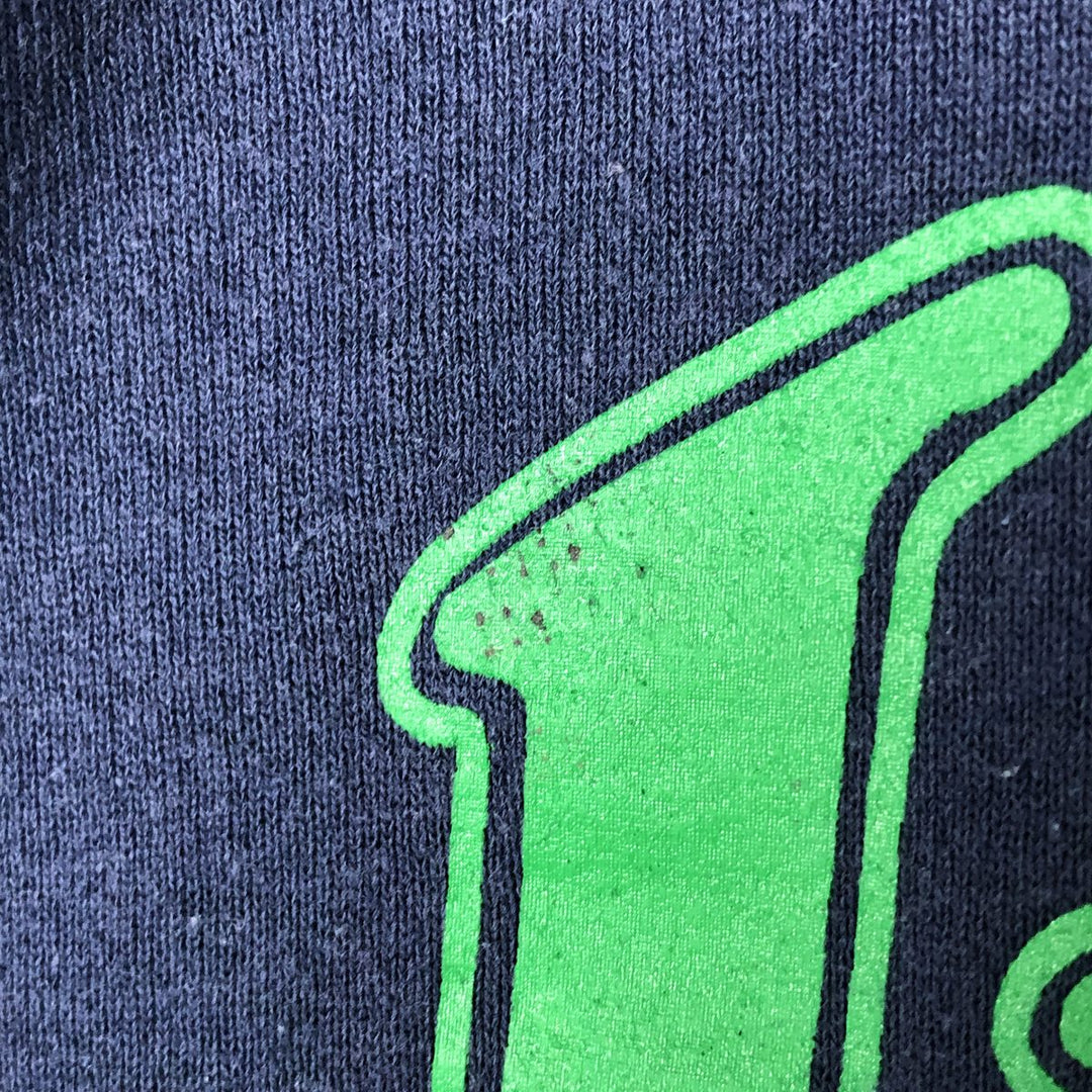90'S Fruit of the Loom College Sweatshirt, Made in USA, Men's Size L, Vintage cotton navy blue type Vintage Second Hand