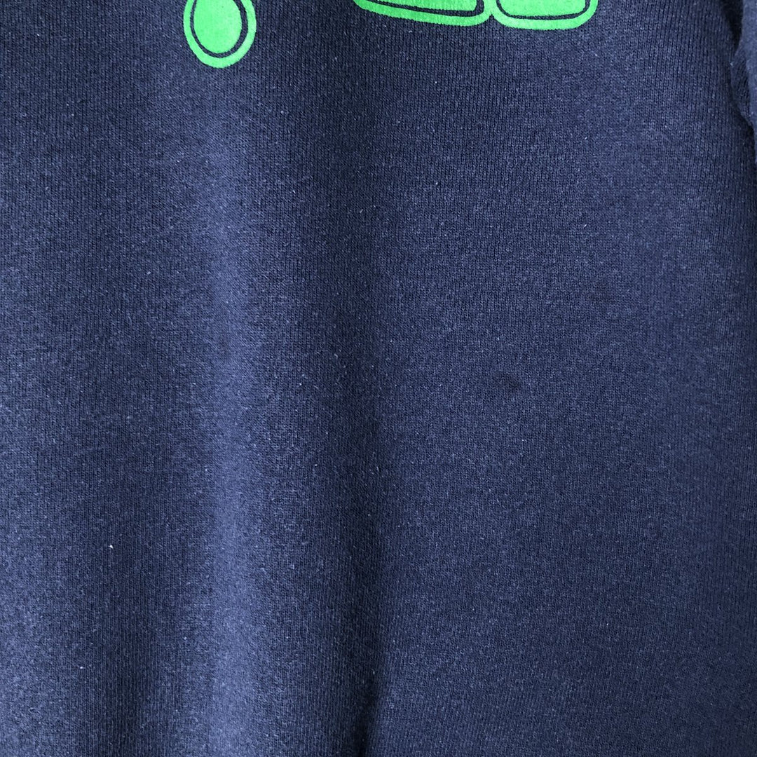 90'S Fruit of the Loom College Sweatshirt, Made in USA, Men's Size L, Vintage cotton navy blue type Vintage Second Hand