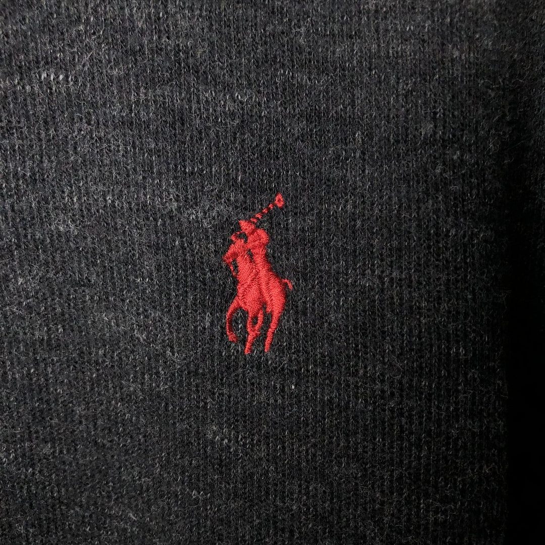 Ralph Lauren POLO RALPH LAUREN PERFORMANCE full zip sweatshirt, men's M size cotton Charcoal Vintage Second Hand