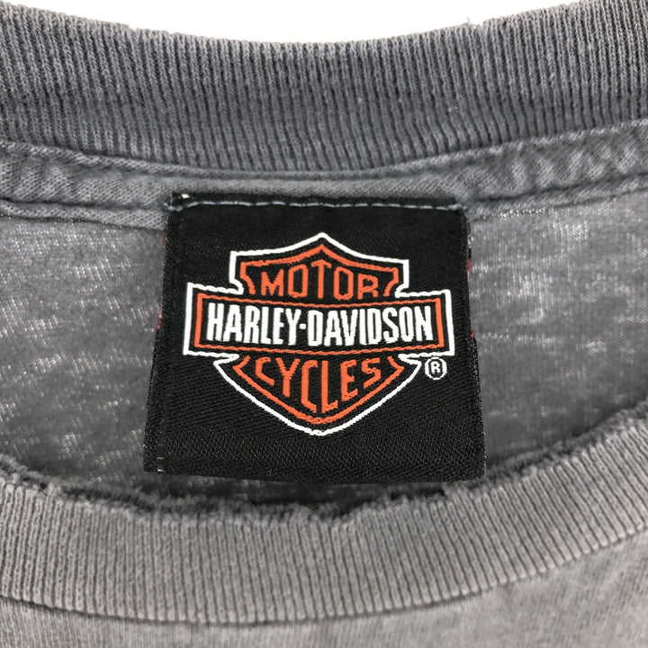 Harley-Davidson Motorcycle Bike T-shirt, Men's Size L unknown gray type Vintage Second Hand
