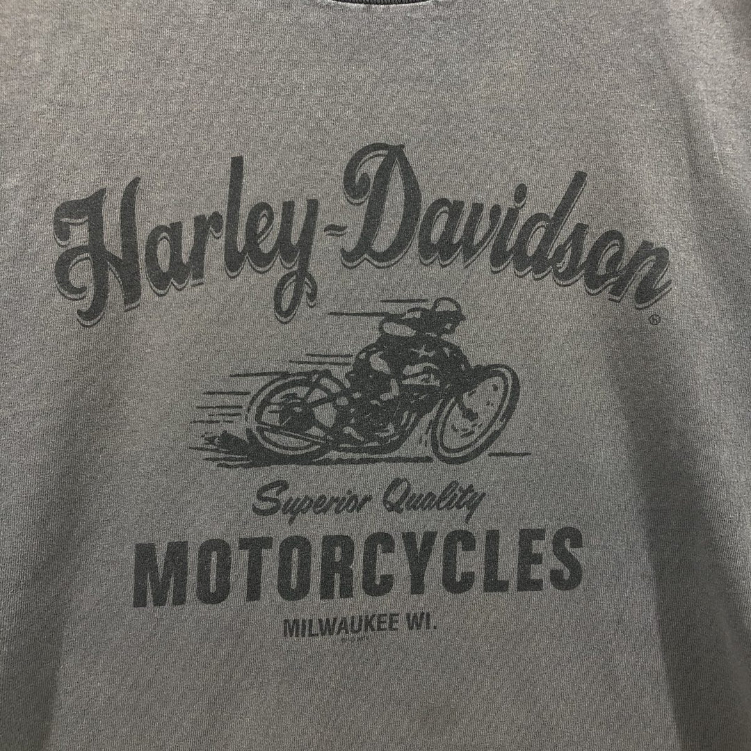 Harley-Davidson Motorcycle Bike T-shirt, Men's Size L unknown gray type Vintage Second Hand