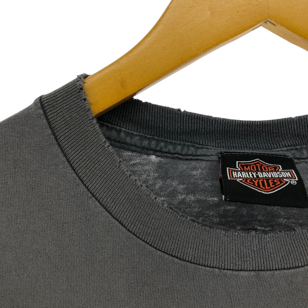 Harley-Davidson Motorcycle Bike T-shirt, Men's Size L unknown gray type Vintage Second Hand