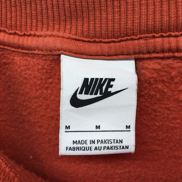 Nike NIKE Center Logo One Point Logo Sweatshirt Trainer Men's M size cotton orange type Vintage Second Hand