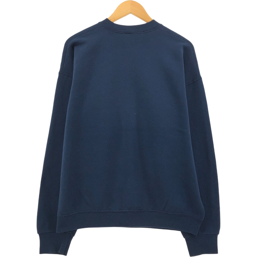 90'S Fruit of the Loom SUBJECT TO MOOD SWINGS Character Sweatshirt Trainer Made in USA Men's XL cotton navy blue type Vintage Second Hand