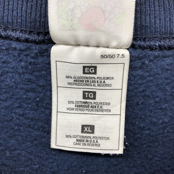 90'S Fruit of the Loom SUBJECT TO MOOD SWINGS Character Sweatshirt Trainer Made in USA Men's XL cotton navy blue type Vintage Second Hand