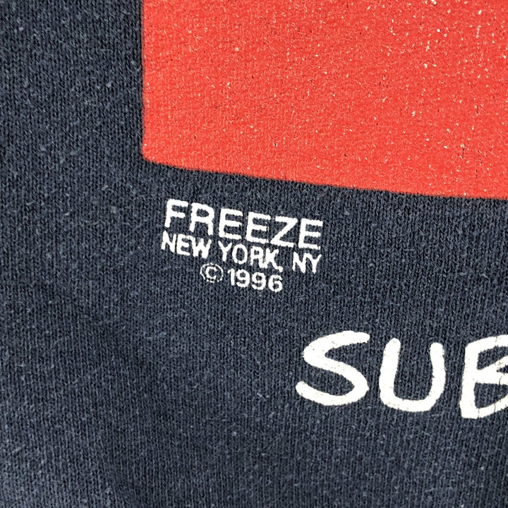 90'S Fruit of the Loom SUBJECT TO MOOD SWINGS Character Sweatshirt Trainer Made in USA Men's XL cotton navy blue type Vintage Second Hand