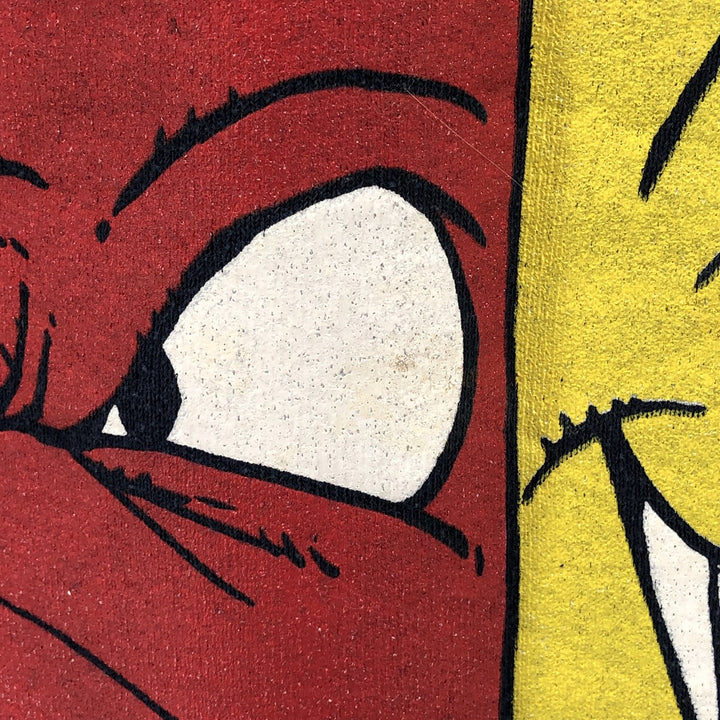 90'S Fruit of the Loom SUBJECT TO MOOD SWINGS Character Sweatshirt Trainer Made in USA Men's XL cotton navy blue type Vintage Second Hand