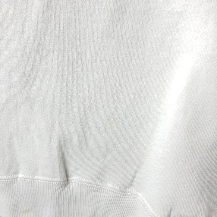 Vintage 1980'S Hanes ACTIVEWEAR blue tag print sweatshirt, made in the USA, size L, men's cotton white type Vintage Second Hand