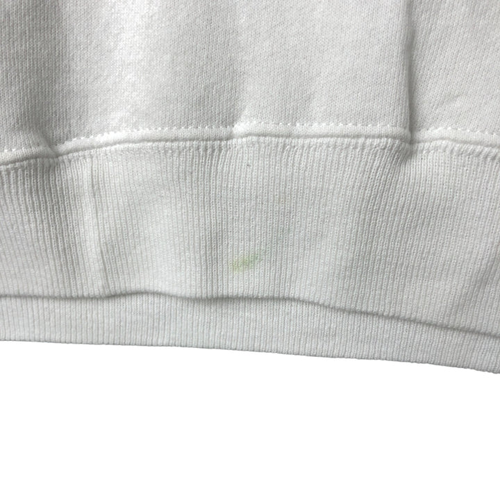 Vintage 1980'S Hanes ACTIVEWEAR blue tag print sweatshirt, made in the USA, size L, men's cotton white type Vintage Second Hand