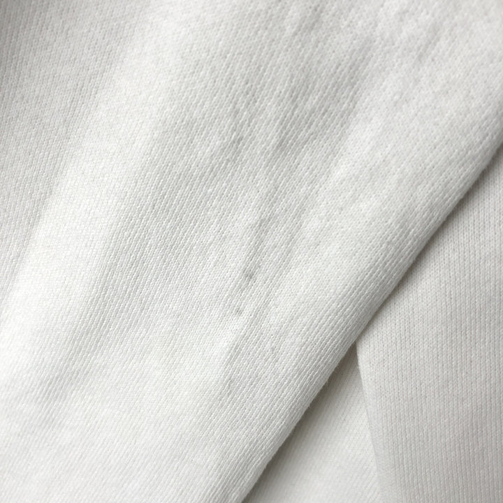 Vintage 1980'S Hanes ACTIVEWEAR blue tag print sweatshirt, made in the USA, size L, men's cotton white type Vintage Second Hand