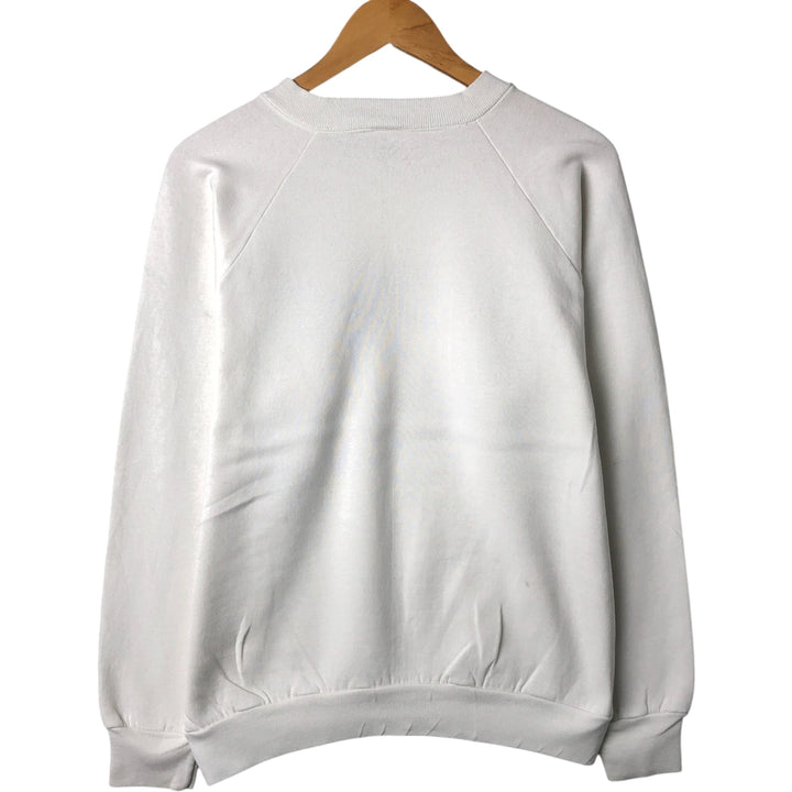 Vintage 90'S Fruit of the Loom print sweatshirt, made in Canada, size L, men's cotton white type Vintage Second Hand