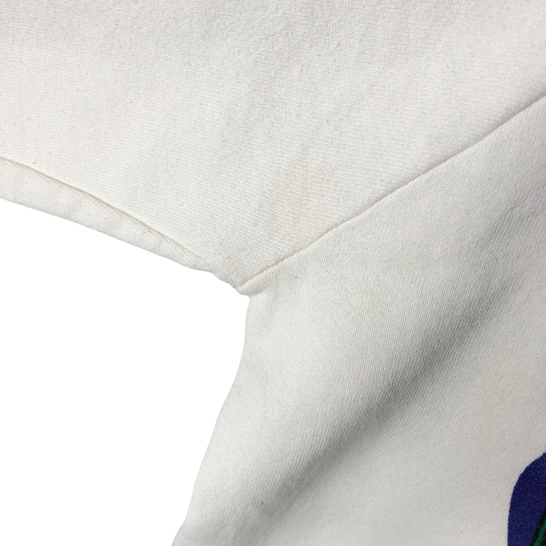 Vintage 90'S Fruit of the Loom print sweatshirt, made in Canada, size L, men's cotton white type Vintage Second Hand