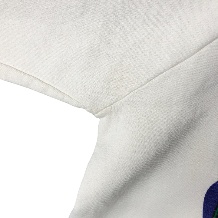 Vintage 90'S Fruit of the Loom print sweatshirt, made in Canada, size L, men's cotton white type Vintage Second Hand
