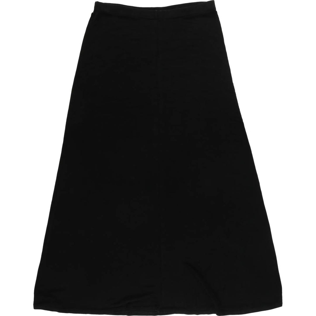 The Travel Collection Maxi-length Flare Skirt, Women's Size L unclear black type Vintage Second Hand