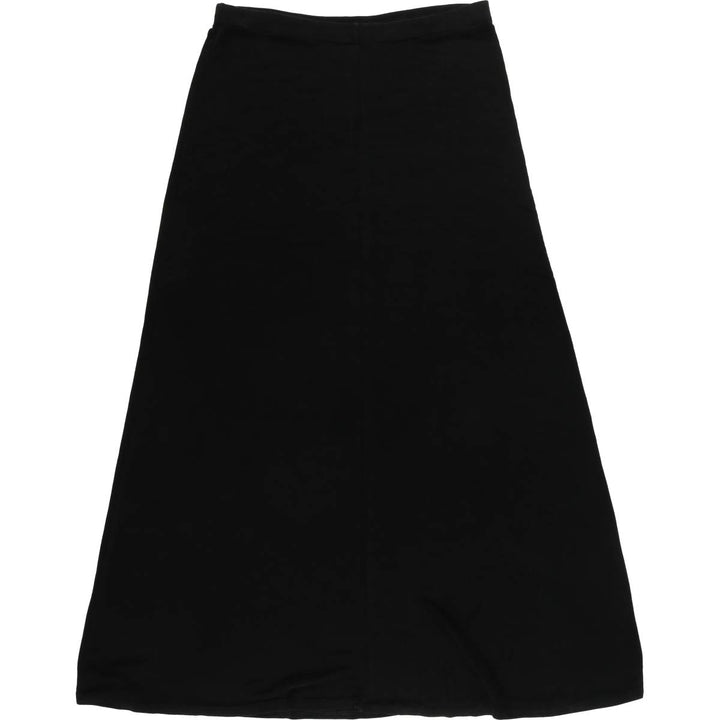 The Travel Collection Maxi-length Flare Skirt, Women's Size L unclear black type Vintage Second Hand