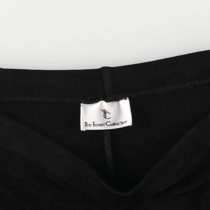 The Travel Collection Maxi-length Flare Skirt, Women's Size L unclear black type Vintage Second Hand