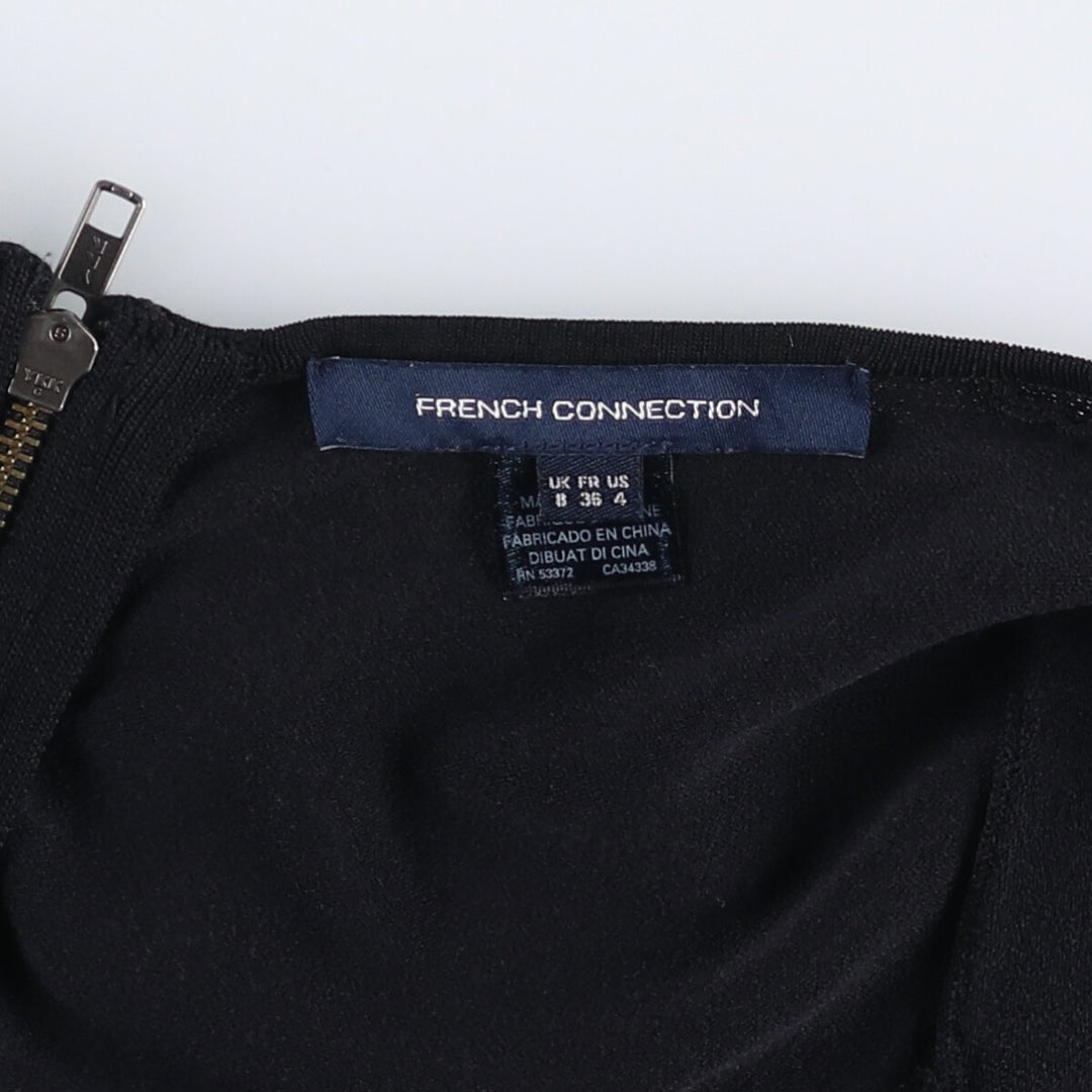 FRENCH CONNECTION V-neck sleeveless dress, women's size M Viscose black type Vintage Second Hand
