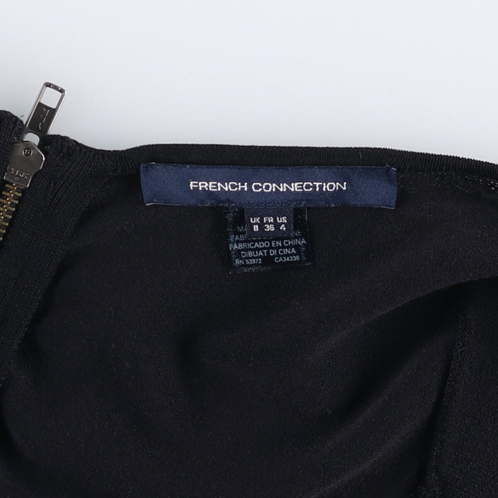 FRENCH CONNECTION V-neck sleeveless dress, women's size M Viscose black type Vintage Second Hand