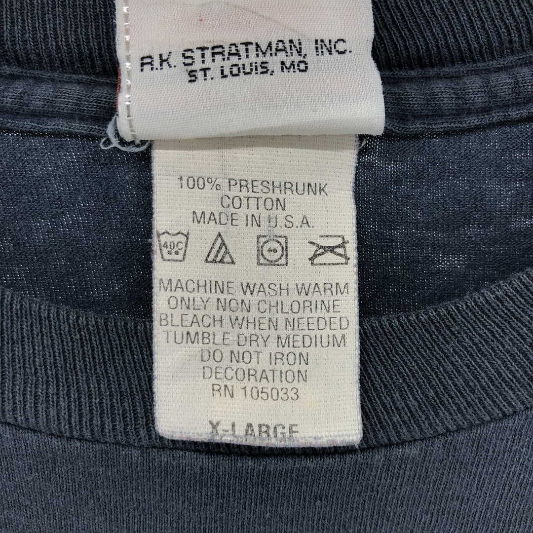 00'S Harley-Davidson Motorcycle Bike T-shirt Made in USA Men's XL cotton navy blue type Vintage Second Hand