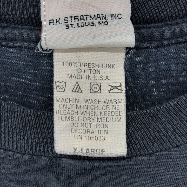 00'S Harley-Davidson Motorcycle Bike T-shirt Made in USA Men's XL cotton navy blue type Vintage Second Hand