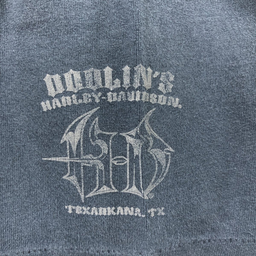 00'S Harley-Davidson Motorcycle Bike T-shirt Made in USA Men's XL cotton navy blue type Vintage Second Hand