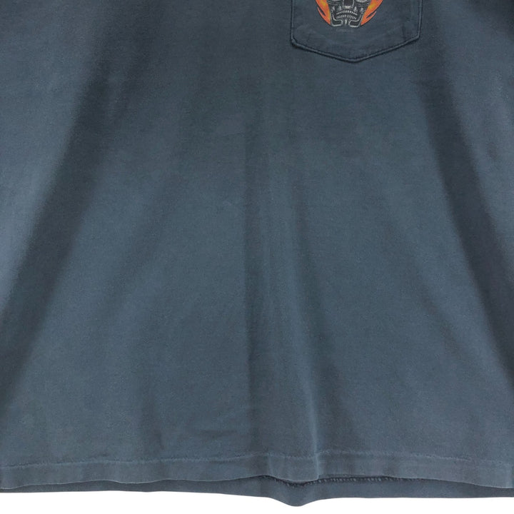 00'S Harley-Davidson Motorcycle Bike T-shirt Made in USA Men's XL cotton navy blue type Vintage Second Hand