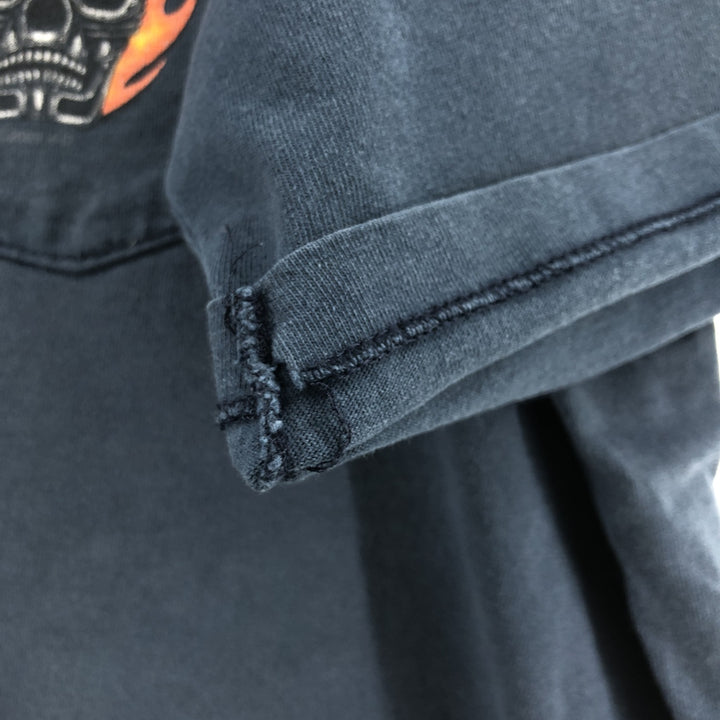 00'S Harley-Davidson Motorcycle Bike T-shirt Made in USA Men's XL cotton navy blue type Vintage Second Hand