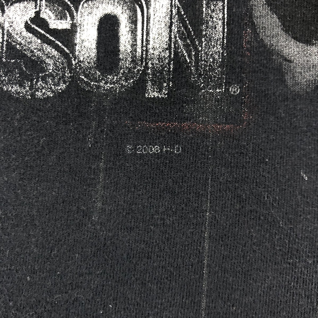 00'S Harley-Davidson Motorcycle Bike T-shirt Made in USA Men's M size cotton black type Vintage Second Hand