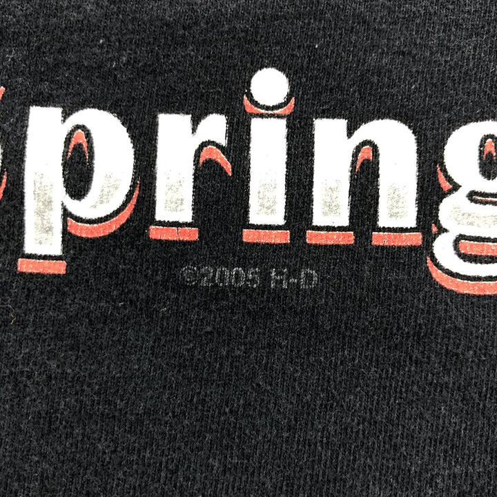 00'S Harley-Davidson Motorcycle Bike T-shirt Made in USA Men's M size cotton black type Vintage Second Hand