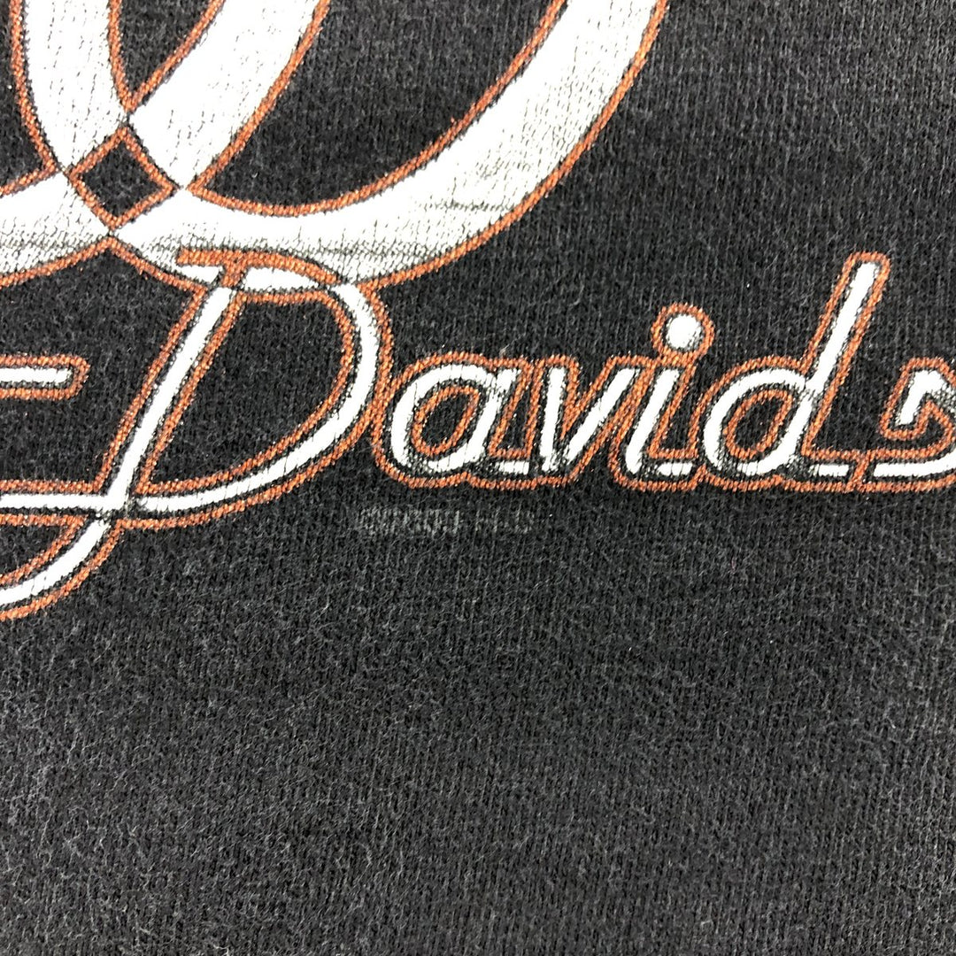 00'S Harley-Davidson Motorcycle Bike T-shirt Made in USA Men's XL cotton black type Vintage Second Hand