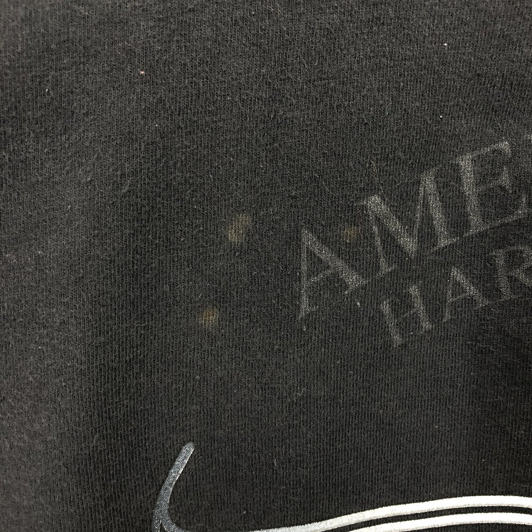 Big size 00'S Harley-Davidson motorcycle bike T-shirt made in USA, men's XXXL equivalent cotton black type Vintage Second Hand