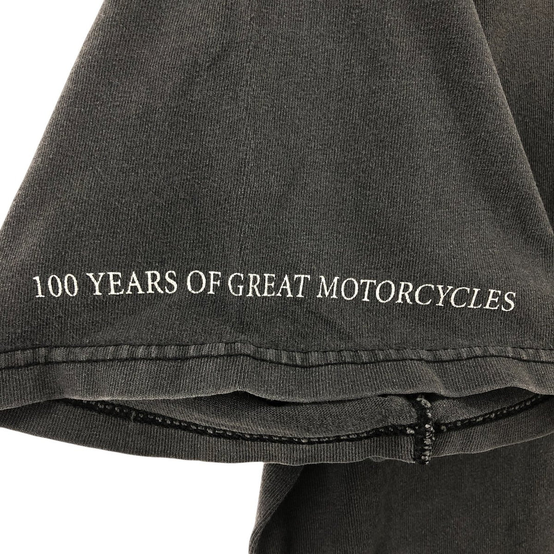 00'S Harley-Davidson Motorcycle Bike T-shirt Men's L size cotton black type Vintage Second Hand