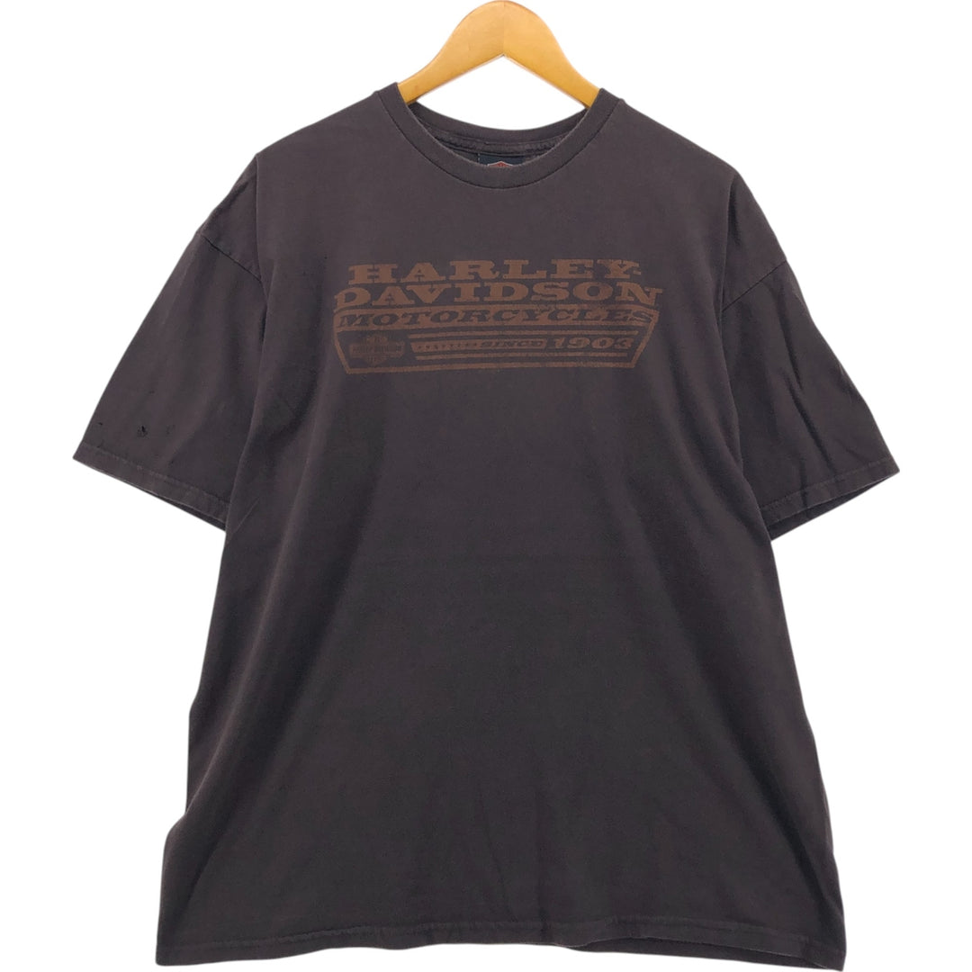 Harley-Davidson Motorcycle Bike T-shirt, Men's XL size cotton brown type Vintage Second Hand