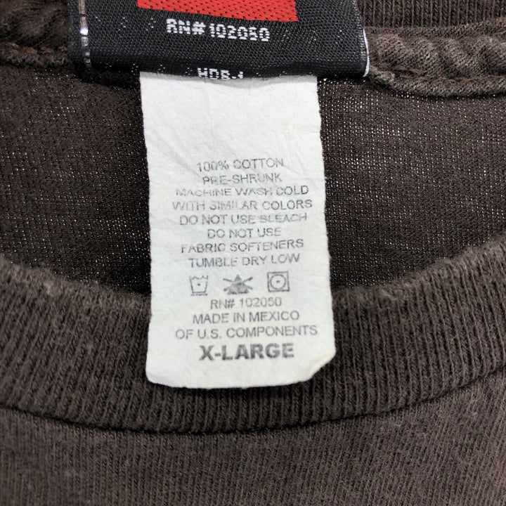 Harley-Davidson Motorcycle Bike T-shirt, Men's XL size cotton brown type Vintage Second Hand