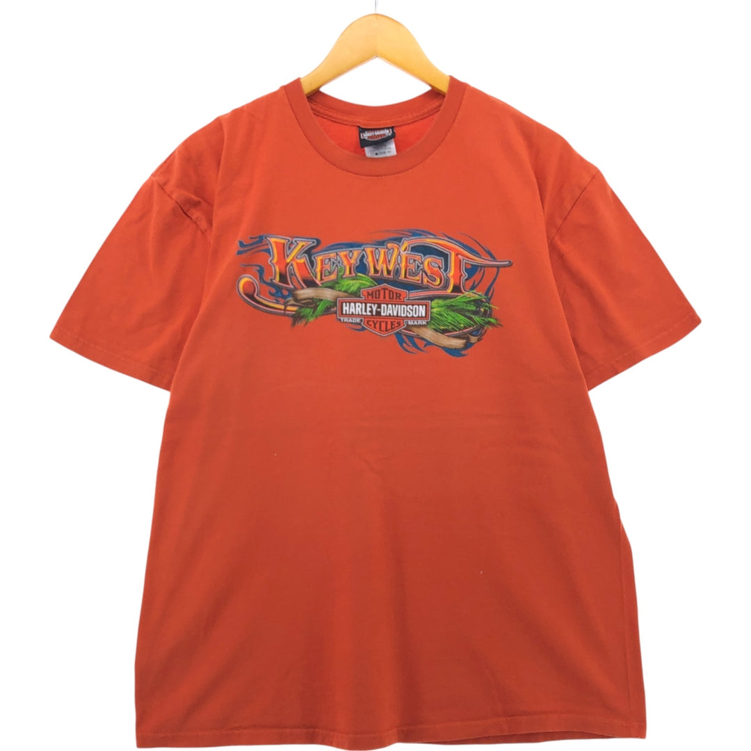 Harley-Davidson Pin-up Girl Motorcycle Bike T-shirt, Men's XL cotton orange type Vintage Second Hand