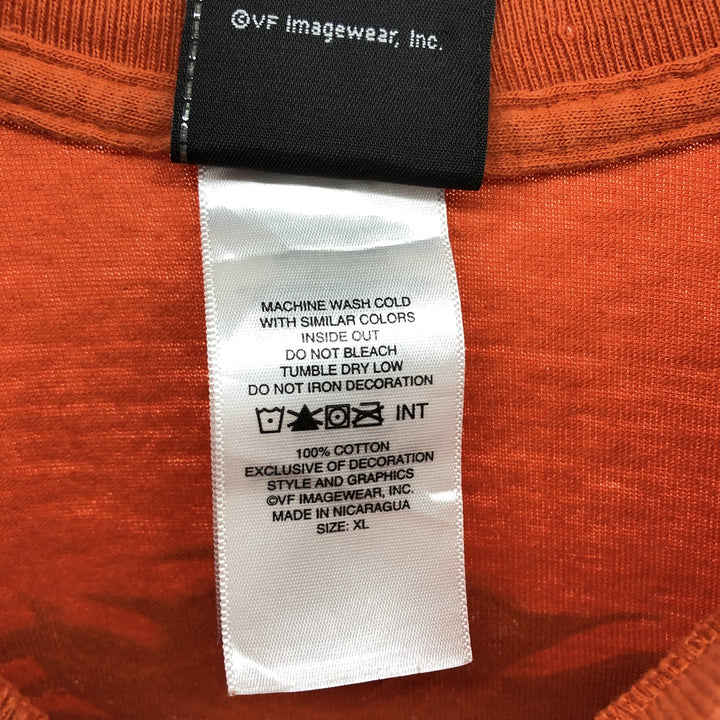 Harley-Davidson Pin-up Girl Motorcycle Bike T-shirt, Men's XL cotton orange type Vintage Second Hand