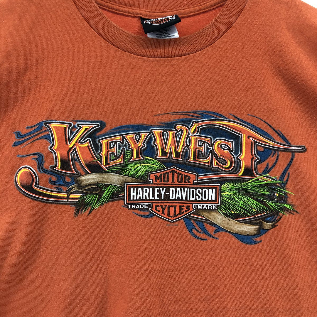 Harley-Davidson Pin-up Girl Motorcycle Bike T-shirt, Men's XL cotton orange type Vintage Second Hand