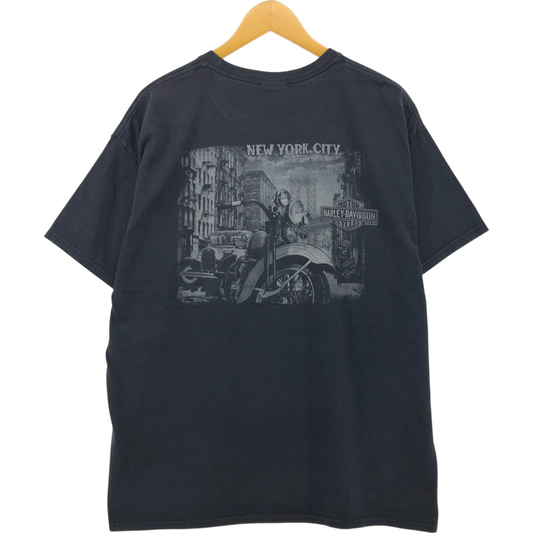 Harley-Davidson Motorcycle Bike T-shirt, Men's XL size cotton black type Vintage Second Hand