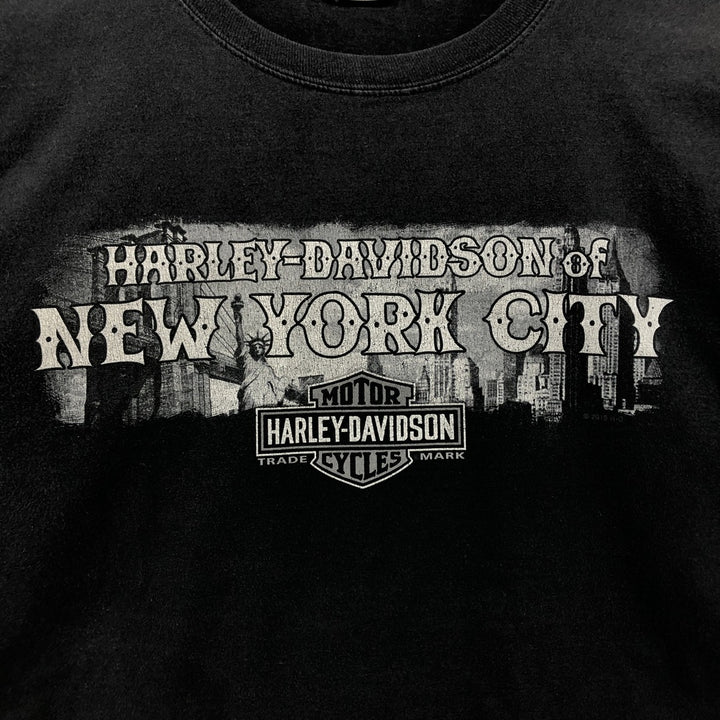 Harley-Davidson Motorcycle Bike T-shirt, Men's XL size cotton black type Vintage Second Hand