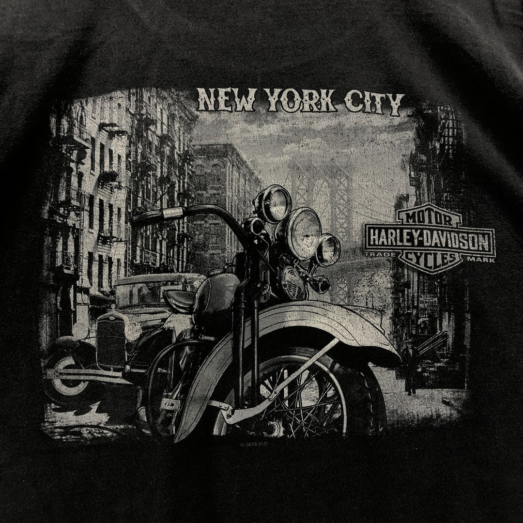 Harley-Davidson Motorcycle Bike T-shirt, Men's XL size cotton black type Vintage Second Hand