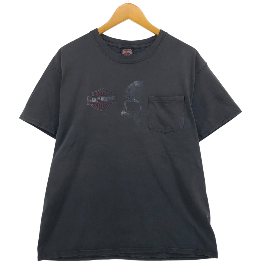 Harley-Davidson Motorcycle Bike T-shirt, Men's Size L cotton black type Vintage Second Hand