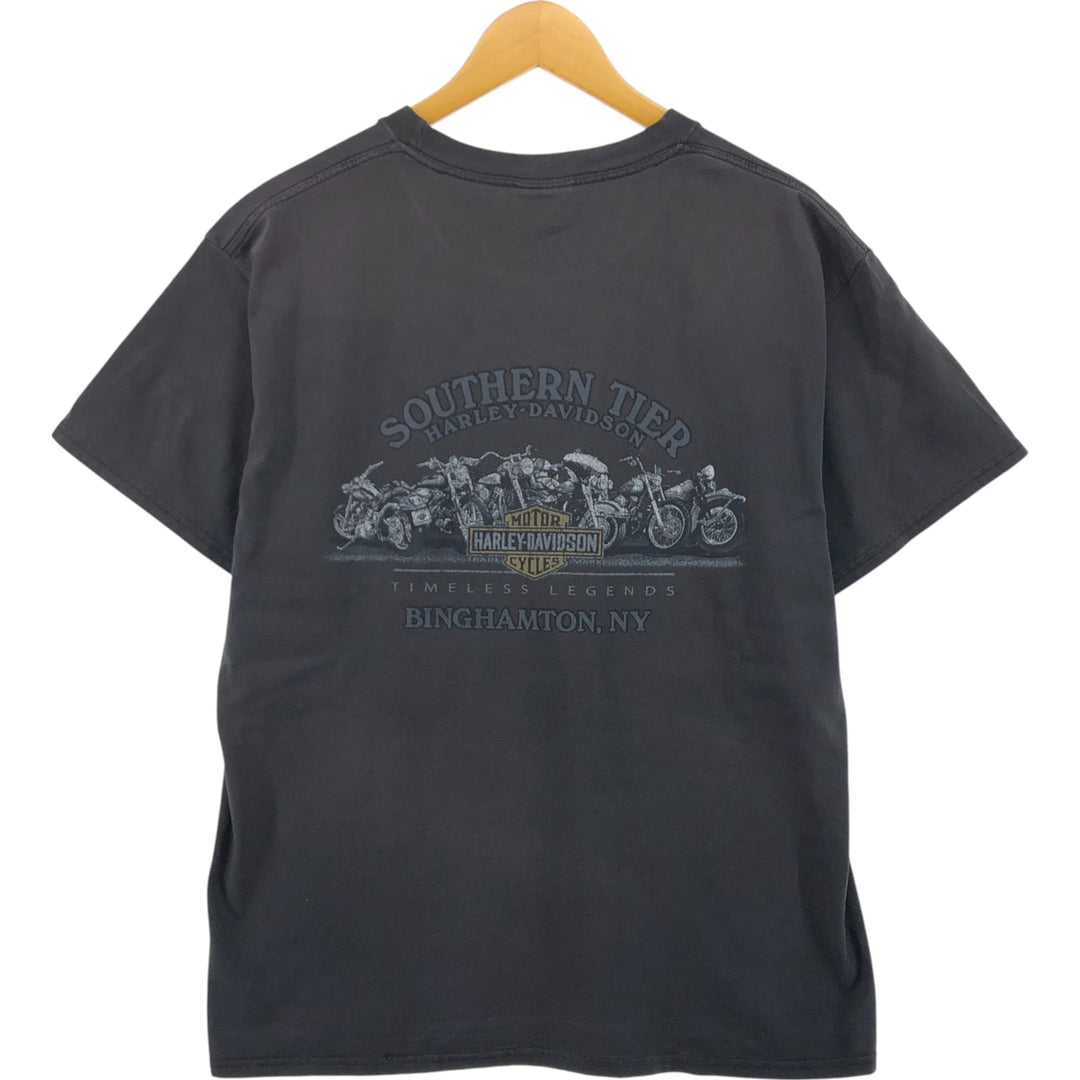 Harley-Davidson Motorcycle Bike T-shirt, Men's Size L cotton black type Vintage Second Hand