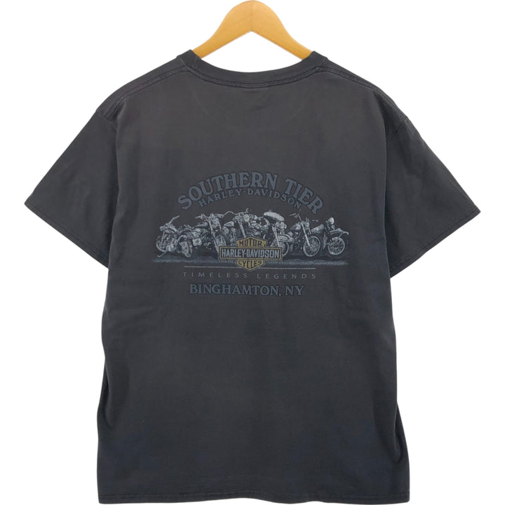 Harley-Davidson Motorcycle Bike T-shirt, Men's Size L cotton black type Vintage Second Hand