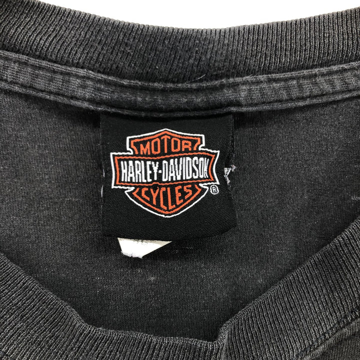 Harley-Davidson Motorcycle Bike T-shirt, Men's Size L cotton black type Vintage Second Hand