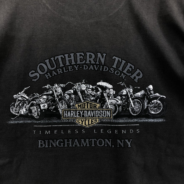 Harley-Davidson Motorcycle Bike T-shirt, Men's Size L cotton black type Vintage Second Hand