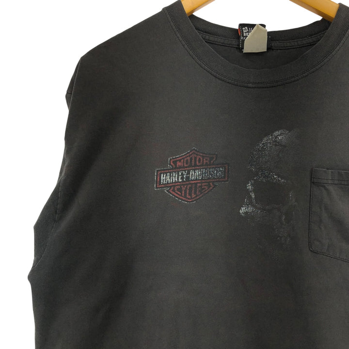 Harley-Davidson Motorcycle Bike T-shirt, Men's Size L cotton black type Vintage Second Hand