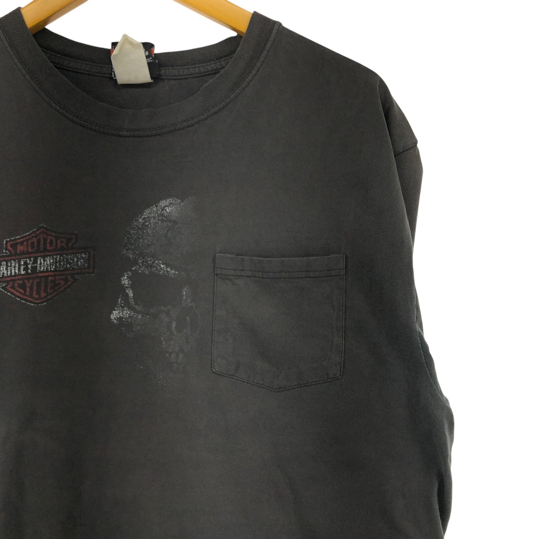 Harley-Davidson Motorcycle Bike T-shirt, Men's Size L cotton black type Vintage Second Hand