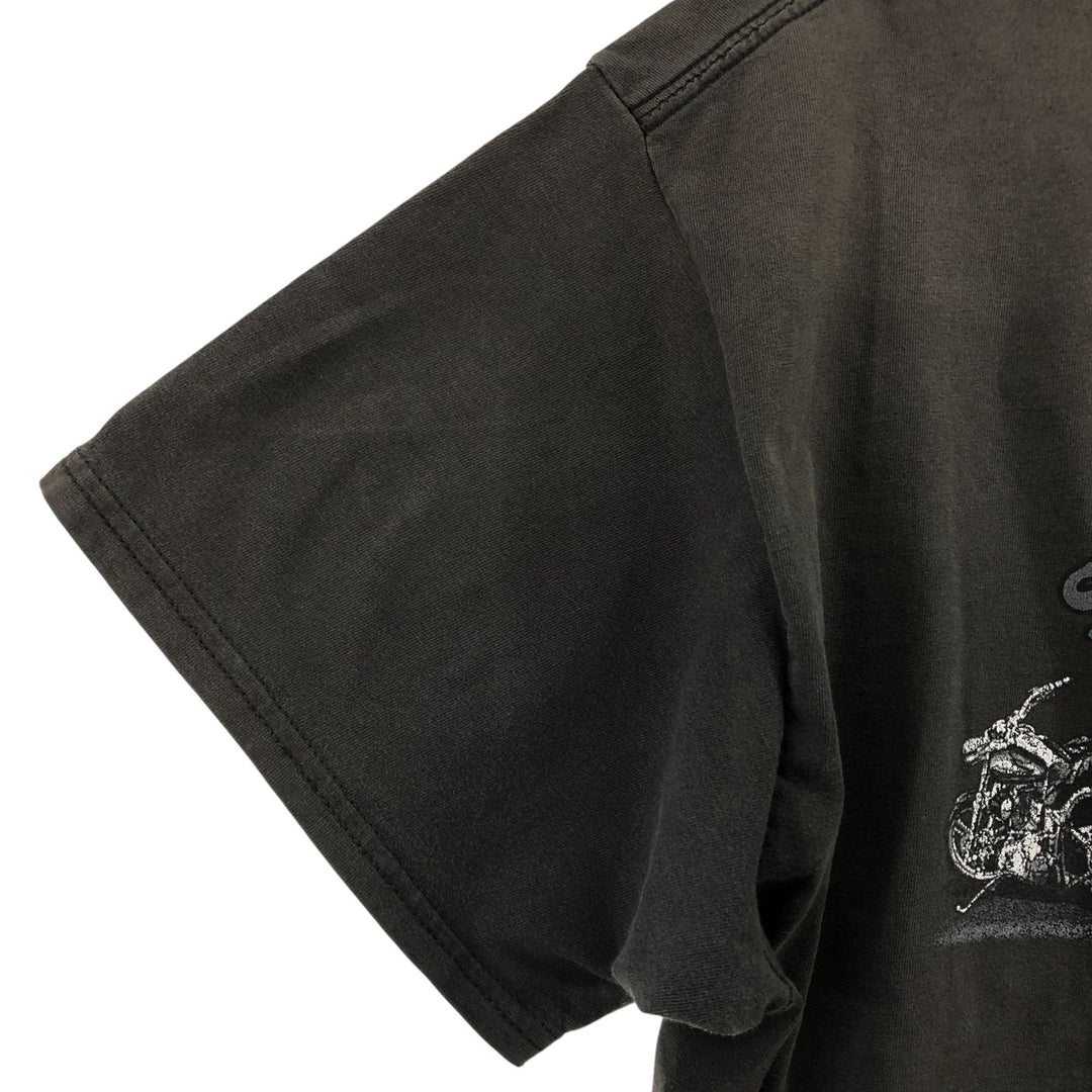 Harley-Davidson Motorcycle Bike T-shirt, Men's Size L cotton black type Vintage Second Hand