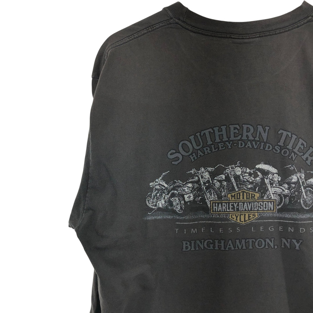 Harley-Davidson Motorcycle Bike T-shirt, Men's Size L cotton black type Vintage Second Hand
